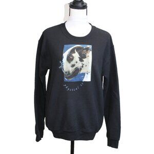 Collina Strada Sweatshirt Physical Touch Dog Gecko Crewneck Black USA Size XS